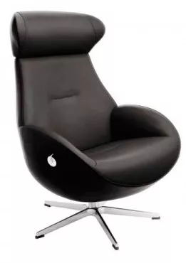 GLOBE-Relaxsessel, Leder FANTASY Black